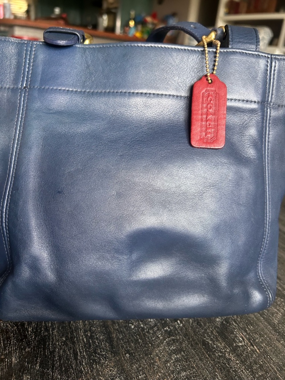 COACH Vintage 1997 SoHo Buckle Waverley Bag #4157 in Navy - EXCELLENT condition - Picture 5 of 7